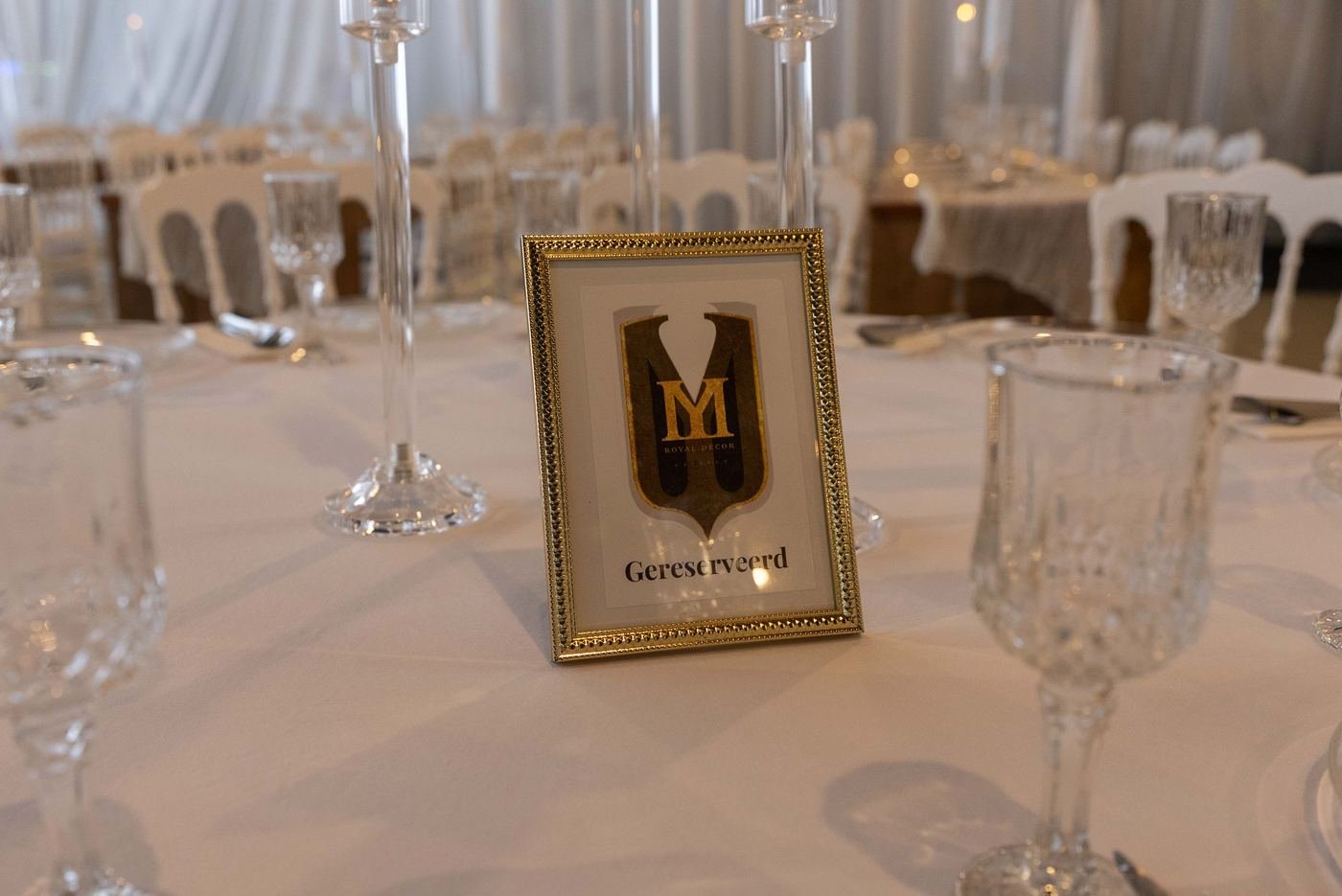 Zaal aangekleed door Royal Decor
