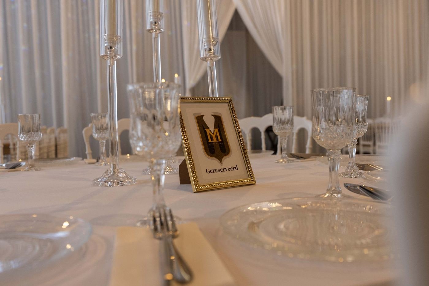Zaal aangekleed door Royal Decor