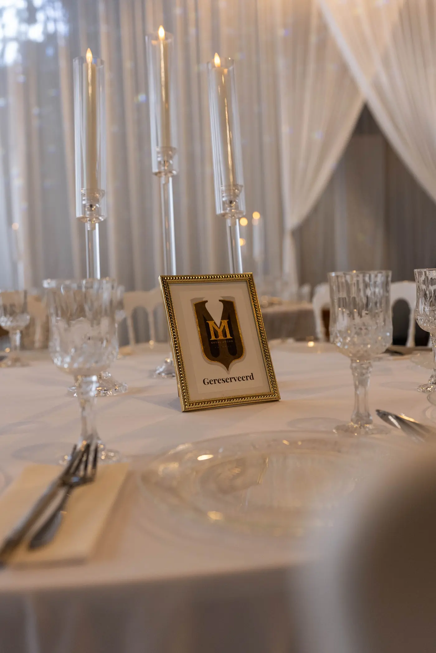 Zaal aangekleed door Royal Decor